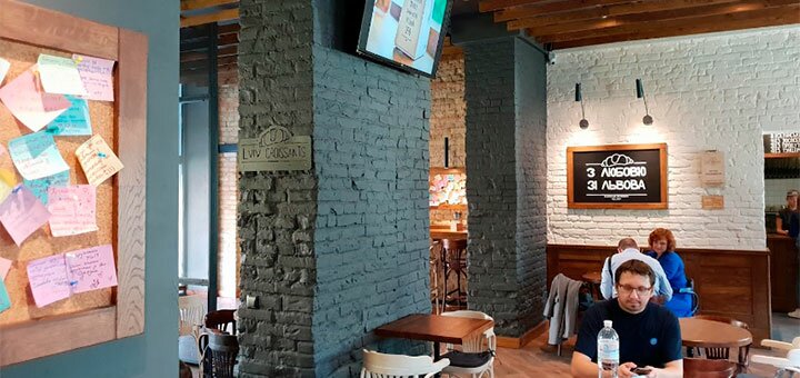 Знижки на меню в кафе lviv croissants на вінніченко1